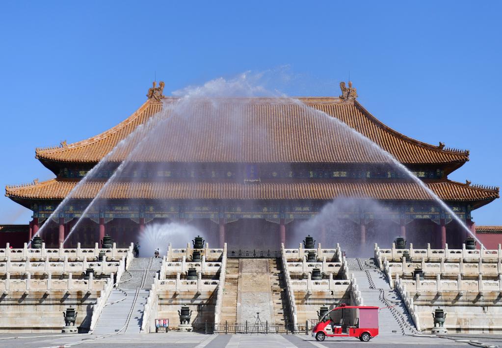 北京市文物古建筑消防救援綜合實戰演練在故宮博物院舉行