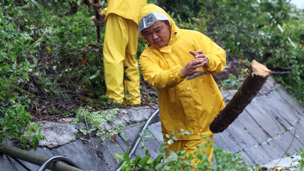 新華全媒+丨臺風“泰利”在廣西沿海再次登陸