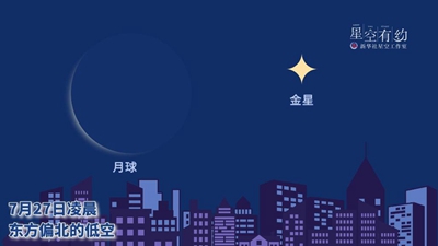 金星伴月27日現身天宇